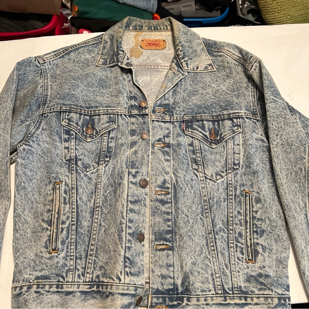 Vintage 80’s Levi's Blue Acid Wash Jacket Medium